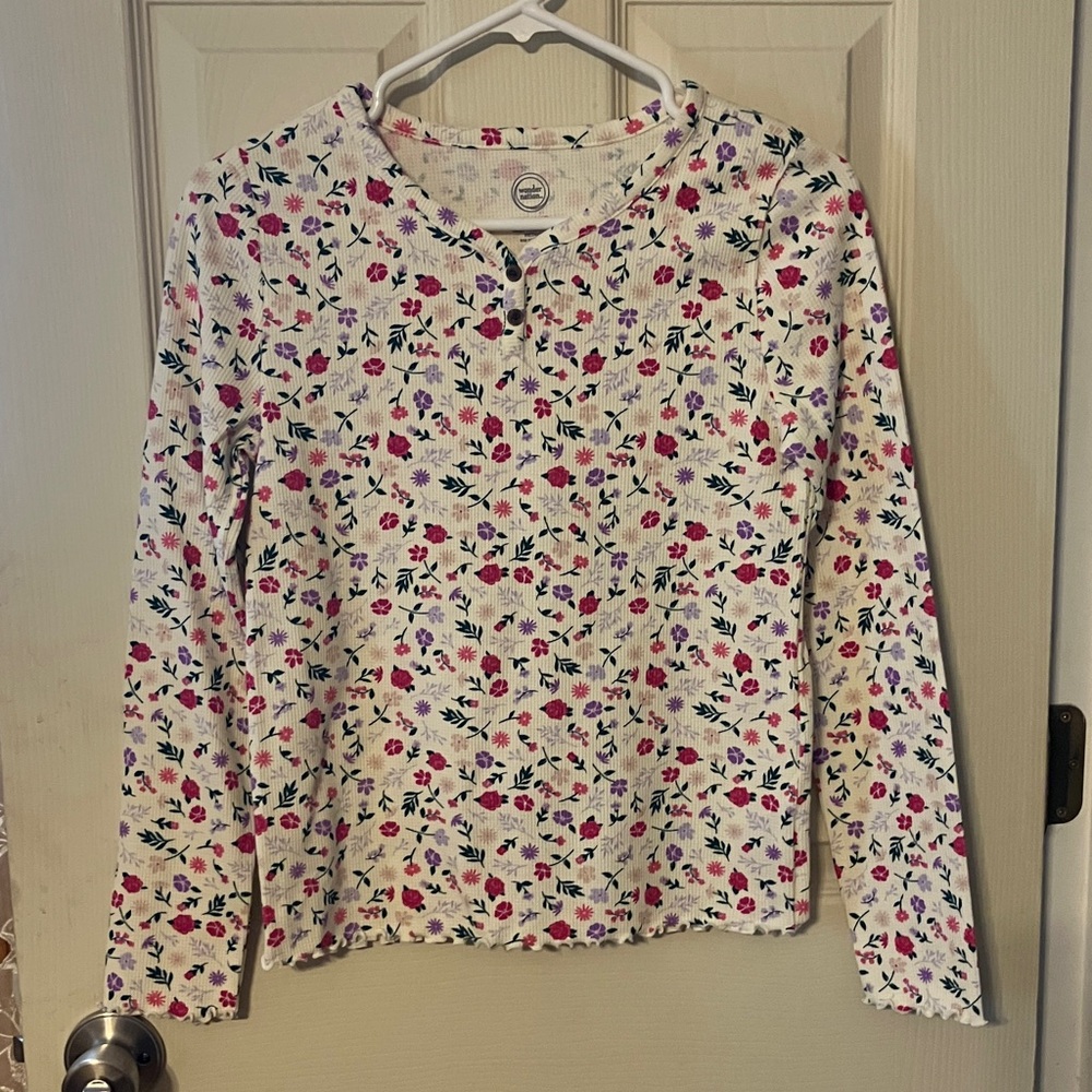 Wonder Nation Floral Long Sleeve Tee - Multicolor